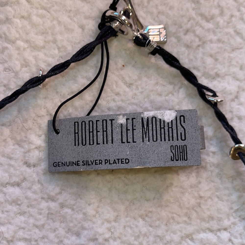 NWT Robert Lee Morris Layered Hammered Sculptural Necklace - Picture 3 of 5